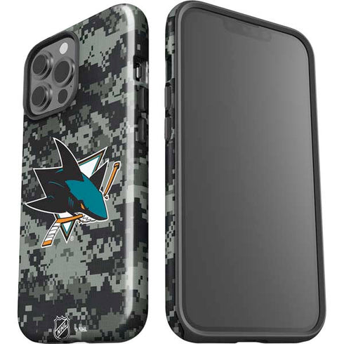 NHL San Jose Sharks Camo iPhone 15 Pro Max Impact Case